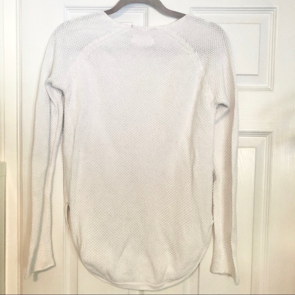 PROPAGANDA White Waffle Pullover Sweater - Picture 5 of 6